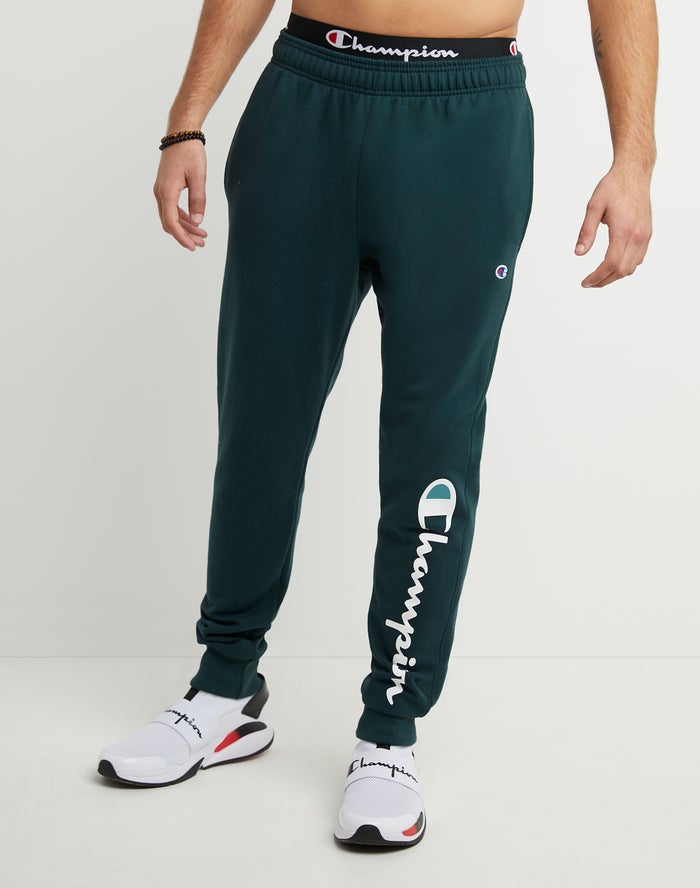 Champion Powerblend Fleece Script Logo Joggingbroek Heren - Groen - Belgie 2950XDEKZ